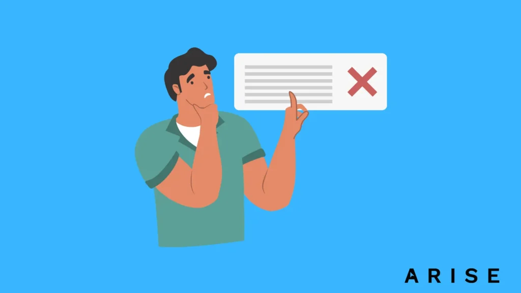 Illustration eines nachdenklichen Mannes vor einer Fehlermeldung – symbolisiert typische Denkfehler bei der Optimierung von Nutzersignalen.
