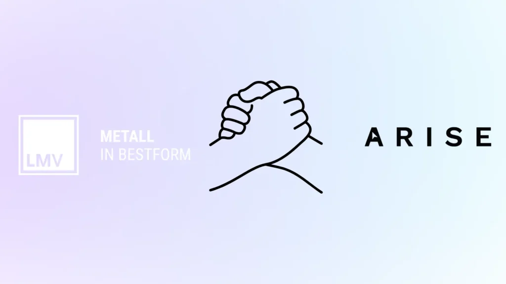 Grafik mit Logos von LMV Metalltechnik und ARISE