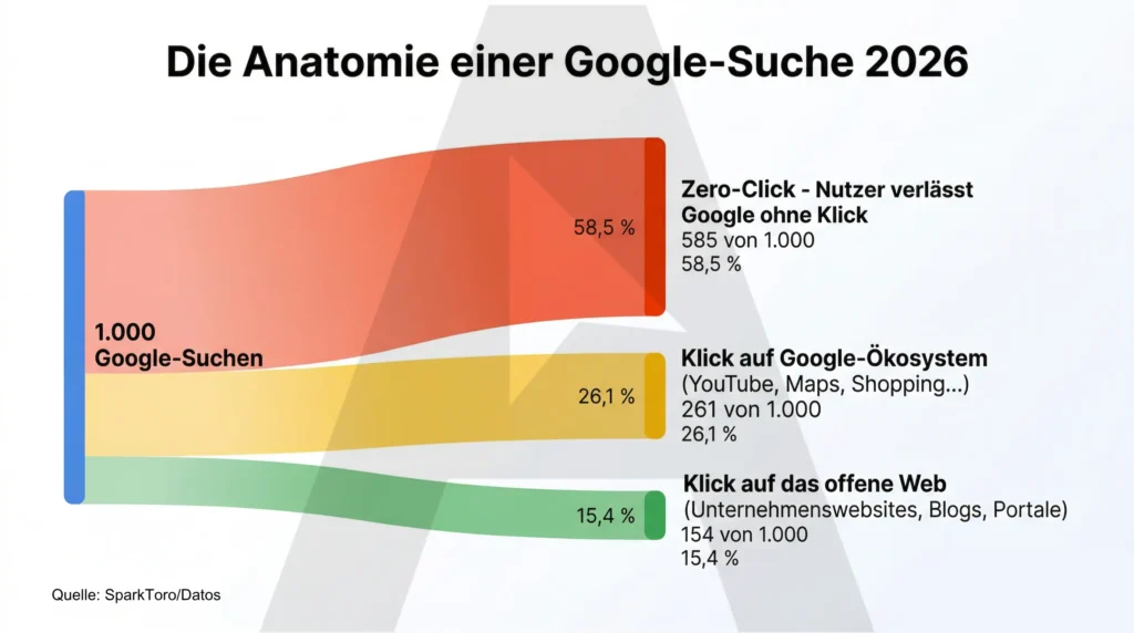 Zero Click Search - Die Anatomie der Google Suche 2026