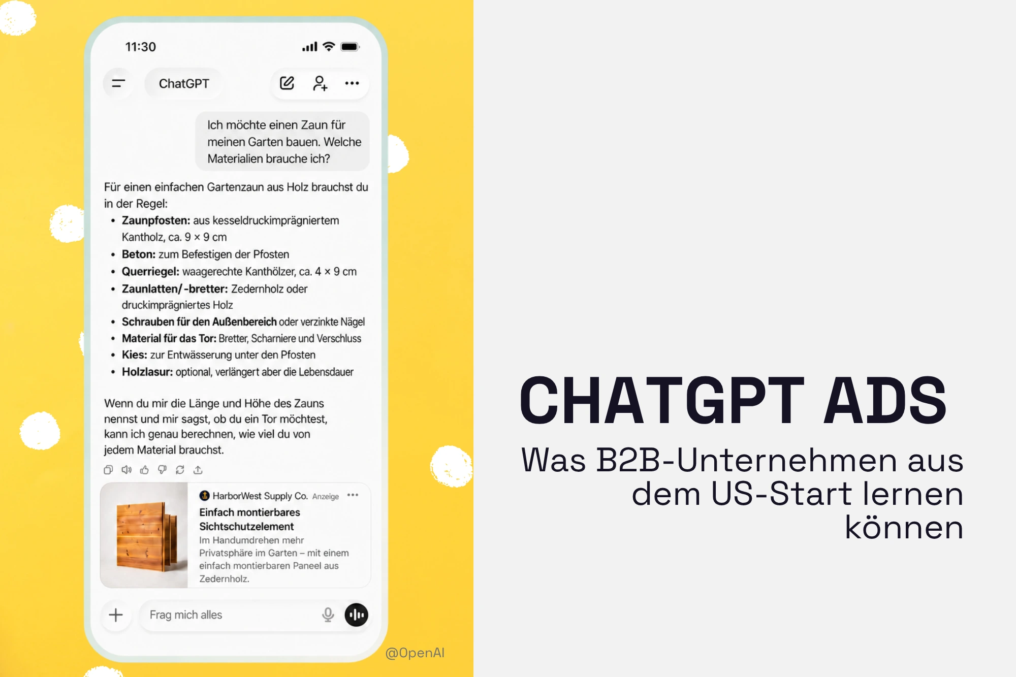 Thumbnail ChatGPT Ads with example